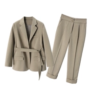 XC mùa thu mới dài giữa eo dài phù hợp với áo khoác retro mỏng giản dị chín quần phù hợp với quần áo hai dây