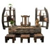 Rắn gỗ bàn trà gỗ nội thất và ghế kết hợp của keel kung fu bàn trà bàn trà cổ thuyền và chủ trì phối hợp của thuyền gỗ cũ - Bàn trà