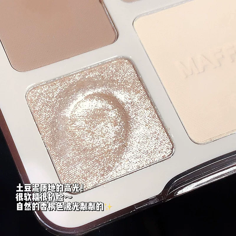 Nana, waterproof brightening handheld highlighter for students for contouring, four colors