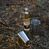 Ретро горячий и холодный стакан для кемпинга из нержавеющей стали, нержавеющая сталь AISI 304, защита от ожогов