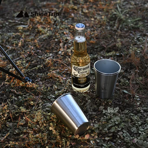 Ретро горячий и холодный стакан для кемпинга из нержавеющей стали, нержавеющая сталь AISI 304, защита от ожогов