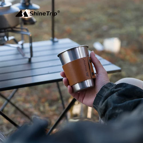 Ретро горячий и холодный стакан для кемпинга из нержавеющей стали, нержавеющая сталь AISI 304, защита от ожогов