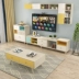 Màu sắc Bắc Âu phù hợp với tủ TV bàn cà phê hộ gia đình kết hợp tủ TV căn hộ nhỏ có thể thu vào tủ TV bàn cà phê phòng khách - Buồng