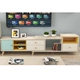 Màu sắc Bắc Âu phù hợp với tủ TV bàn cà phê hộ gia đình kết hợp tủ TV căn hộ nhỏ có thể thu vào tủ TV bàn cà phê phòng khách - Buồng mẫu tủ giày gỗ tự nhiên Buồng