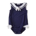 Đồ bơi bé gái Navy Wind 2018 phiên bản Hàn Quốc Mùa hè Mới cho bé Baby Baby Ocean Leotard Triangle