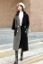 Áo khoác len nữ hai mặt 2019 mùa đông mới của phụ nữ Thời trang Hàn Quốc khí chất len ​​cao cấp kẻ sọc - Áo len lót đôi áo khoác lót lông nữ Áo len lót đôi