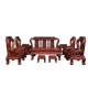 Đồ nội thất bằng gỗ gụ Miến gỗ hồng mộc Mập đầu voi 12 cái bộ 12 cm trái cây gỗ hồng lớn sofa Warring States - Bộ đồ nội thất