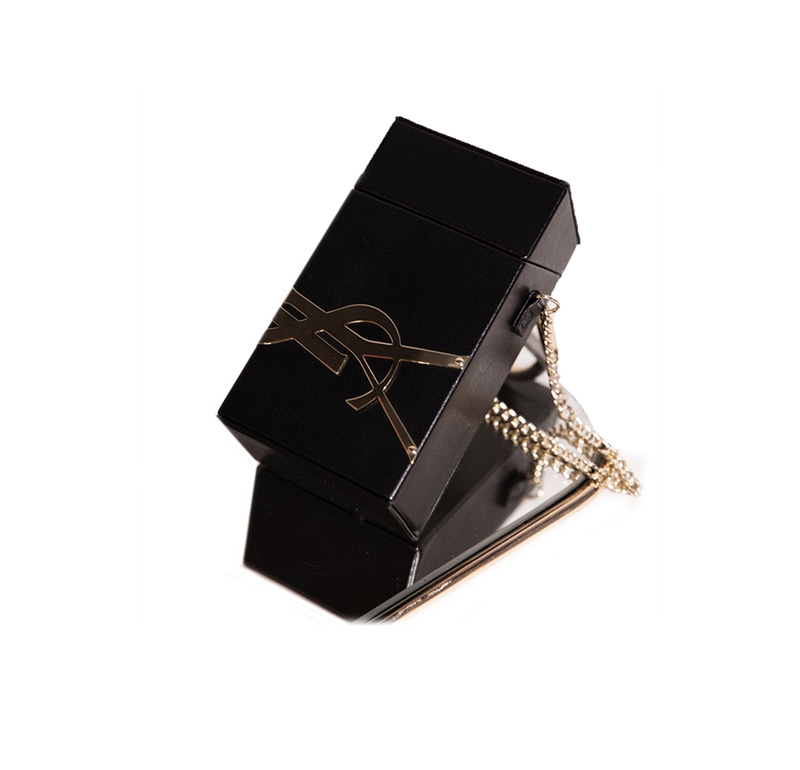 YSL Saint Laurent ysl Free Water Gift Perfumer Box Black Cosmetic Bag DIY Chain Crossover Bag Points Gift