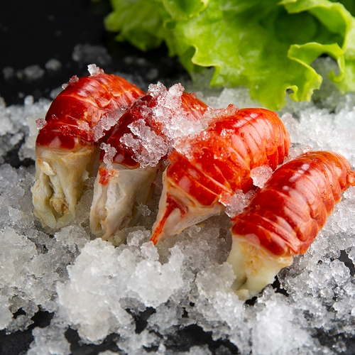 Магазин обратно, гости через Qianxian Trip Trip Hail 2020 Live Frozen Cabinet Tail Restaurant со льдом 9 фунтов креветков креветки креветок