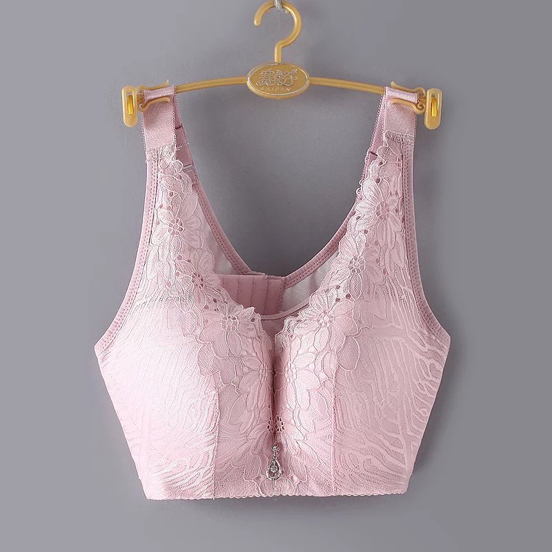 PinkC12 Big size Women's wear Type V New products Fashion sexy Wireless  Light proof Adjustment type lesbian  Bras Underwear