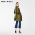 Vero Moda2019 mùa xuân mới dây da lợn dây đeo tay áo bảy điểm da nữ @ 319110512 - Quần áo da áo da nữ dáng dài Quần áo da