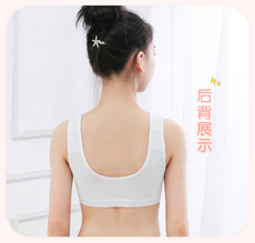 Топы и бра 9-10女大童发育期11-12小学生女孩内衣小背心13-15岁少女纯棉抹胸