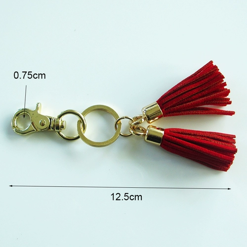 Красный брелок с кисточками, сумка, упаковка, золотая подвеска, аксессуар