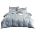 Châu Âu tối giản rắn màu bông denim khăn trải giường bông chăn thêu doanh nghiệp giường đôi dưới 1.8m giường - Bộ đồ giường bốn mảnh Bộ đồ giường bốn mảnh