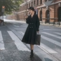 Áo dài nữ 2019 mùa thu mới phiên bản Hàn Quốc của thắt lưng phổ biến khóa thắt lưng mùa xuân và áo khoác gió mùa thu dài - Cộng với kích thước quần áo áo phông rộng nữ