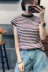 2018 mùa hè mới của Hàn Quốc phụ nữ thời trang đa năng đơn giản màu rắn là mỏng và mỏng băng lụa áo len phụ nữ