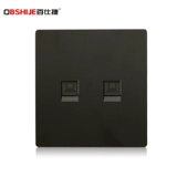 86 -0 -тип чернокожий два -компутерный сокет двойной компьютерный сетевой кабель сетевой кабель компьютер двойной сетевой сетевой панель