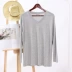 Phương thức Đồ Ngủ của Nam Giới Tops One Piece Bông Nhà Mặc Tops T-Shirt Lỏng Kích Thước Lớn Nhà của Nam Giới Dài Tay Mùa Hè Pyjama