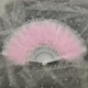 Вентилятор с розовым пером кружев (одиночная сторона)
