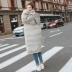 Xuống áo của phụ nữ phần dài kích thước lớn mùa đông lỏng bf bánh mì quần áo cotton quần áo áo khoác sinh viên dày trùm đầu Hàn Quốc phiên bản Bông
