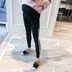 Quần legging nữ mùa thu 2018 legging legging mỏng mùa xuân và mùa thu mặc bên ngoài dải trắng dạ dày nâng cao quần thun shop quần áo bầu Phụ nữ mang thai quần / quần bụng