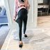 Quần legging nữ mùa thu 2018 legging legging mỏng mùa xuân và mùa thu mặc bên ngoài dải trắng dạ dày nâng cao quần thun shop quần áo bầu Phụ nữ mang thai quần / quần bụng