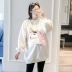 Phụ nữ mang thai áo khoác mùa đông trong phần dài của mùa đông lỏng lẻo cộng với nhung mùa thu và mùa đông sang trọng mùa thu 2018 mới của Hàn Quốc áo bà bầu Áo thai sản