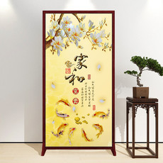 напольная ширма 中式进门客厅卧室隔断简约装饰入户屏风家用实木玄关移动挡煞座屏