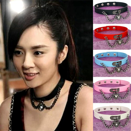 Ожерелье, чокер в форме сердца, европейский стиль, в стиле панк