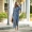 Benzhi 2017 thu đông mới của phụ nữ đầm voan nơ cao eo cao váy dài đi biển - váy đầm