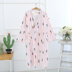 New ladies cotton gowns mùa hè phần mỏng bông gạc áo choàng tắm đồ ngủ dịch vụ nhà mảnh duy nhất lỏng phần dài áo choàng ngủ Night Robe