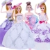 Thời trang 3D Eyes Barbie Wedding Dress Doll Girl Mô phỏng Trang trí Trang trí Quà tặng Sinh nhật Đồ chơi Gói duy nhất - Đồ chơi gia đình