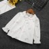 2018 trẻ em mới của quần áo cô gái áo trẻ em Hàn Quốc phiên bản của hoa thêu áo sơ mi bé hoang dã bông dài tay áo sơ mi Áo sơ mi