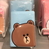 Пакет паспорта South Korea Line Line Sute Bear Bear Bear Girl Passport Card для проезда