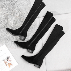 Женские сапоги 小马哥定制 sw5050过膝长靴女2020新款平底粗跟高跟弹力长筒靴子