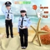 Trang phục cảnh sát cho bé nam nữ biểu diễn , Đồng phục cảnh sát nhỏ cho học sinh tiểu học Trang phục