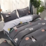 Bộ đồ giường bốn mảnh sáng tạo khăn trải giường chăn ba mảnh cá tính hoạt hình động vật chó mèo mô hình 3D bộ chăn ga gối đệm cưới