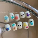 Yifannail такая милая и забавная, замороженный сахар, бобовая красота наклейка с красотой