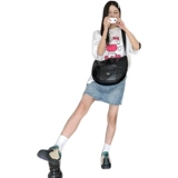 Вместительная и большая сумка через плечо, небольшая дизайнерская серебряная сумка на одно плечо, коллекция 2023, в корейском стиле, Южная Корея, изысканный стиль