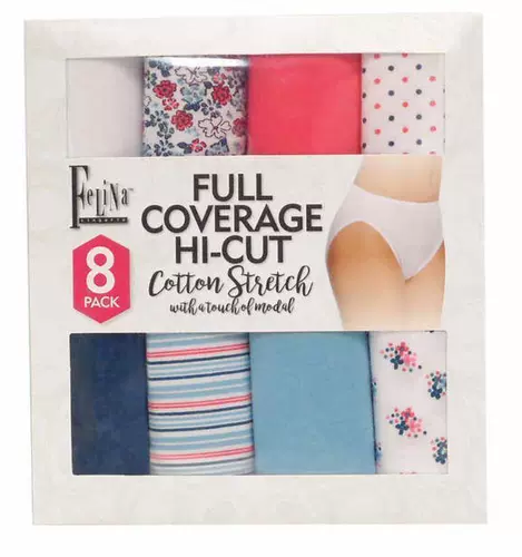 Американская подлинная покупка Felina Mss Triangle High -Hightaisted Underwear Чистый хлопок Удобный и дышащий несколько цветов 8 штук