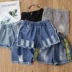 Bạn yêu bao nhiêu phần? Cô gái mùa hè quần short 2017 trẻ em của denim hoang dã quần nóng trẻ em cơ bản của quần quần legging bé gái Quần jean