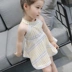 Cô gái treo cổ áo 2018 mùa hè mới trẻ em Hàn Quốc váy bé làm mới in không tay áo váy