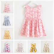 2018 trẻ em mùa hè trẻ em mới của Hàn Quốc phiên bản của dây hoa nhân tạo bông vest váy cô gái bông váy lụa