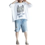 Mùa hè 2019 mập mạp cỡ lớn nữ cổ tròn tay áo bảy điểm phiên bản Hàn Quốc của phân bón để tăng 200 kg in áo thun cotton - Cộng với kích thước quần áo quần áo thời trang nữ