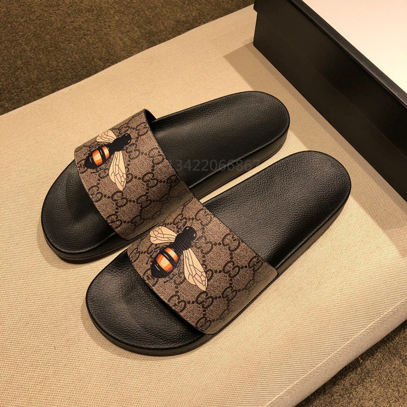 Black & Style 2summer Green capital GUCCI slipper male tide European station Tiger head Flip flop Little bee Couple non-slip sandy beach Sandals