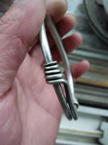 Династия Цин Сплошное серебряное браслет