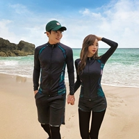 Bộ đồ lặn Hàn Quốc có khóa kéo dài tay quần dài quần bơi chống nắng nhanh khô đôi nam nữ và sứa phù hợp với ống thở - Bộ đồ bơi hai mảnh đồ bơi 2 mảnh cho bé gái