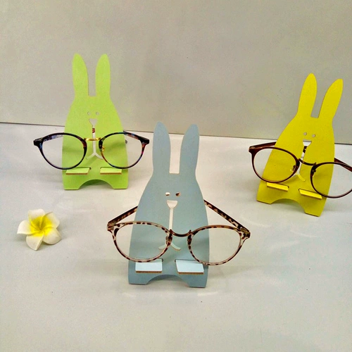 Кролик, очки, штатив, креативный деревянный аксессуар, декор