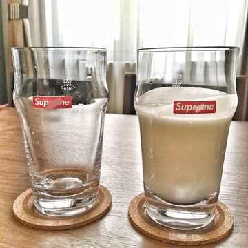 【天猫】 现货潮牌supreme玻璃杯 pint glass啤酒杯 牛奶杯玻璃水杯