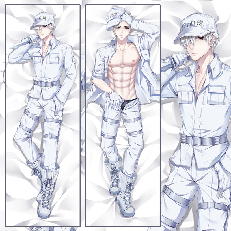 Pillow Case Anime Cells At Work U 1146 White Blood Cell Hugging Body Dakimakura